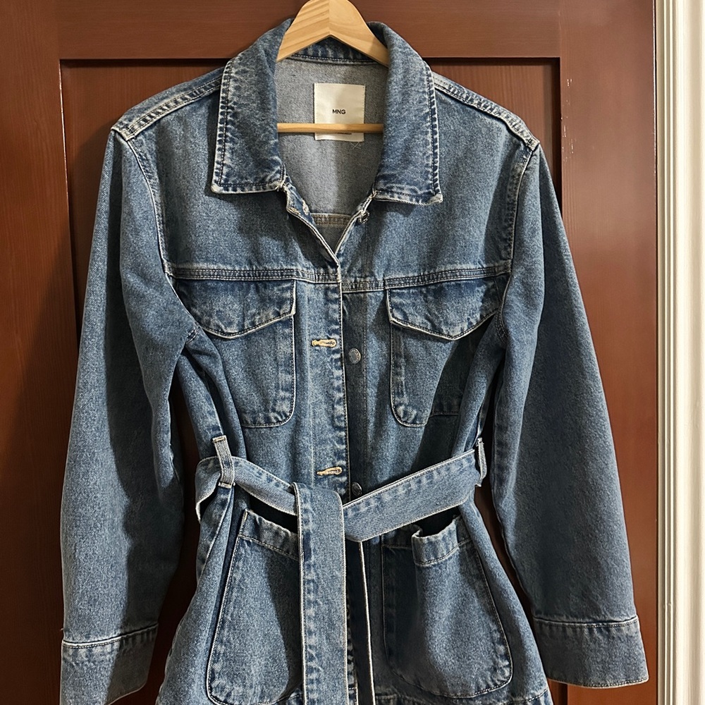 Mango Blue Jean Jacket Classic Denim Style